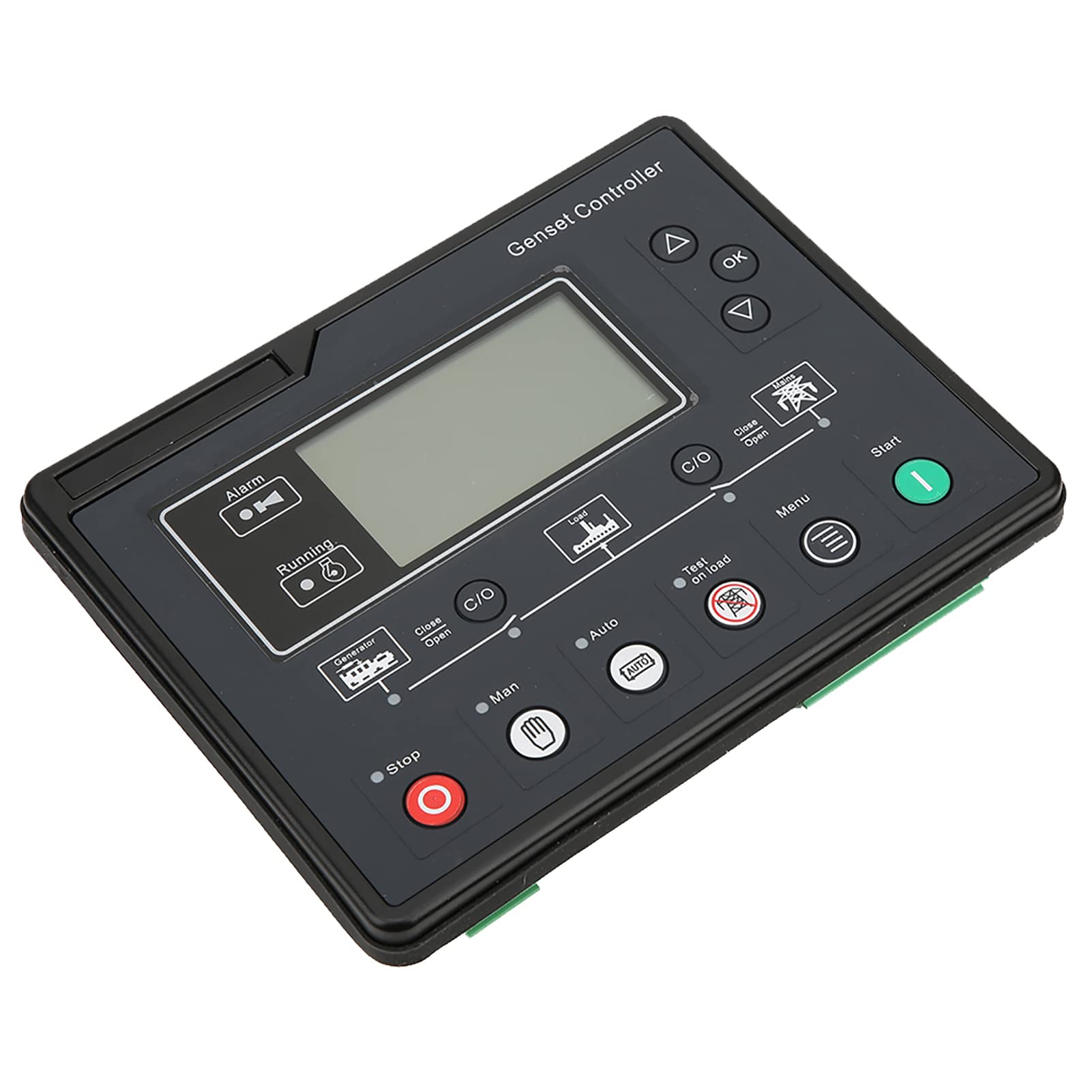 HQM6120U Sterownik agregatu prądotwórczego 0,570 V z wyświetlaczem LCD - Moduł sterujący automatycznego uruchamiania i zatrzymywania dla systemów 3-fazowych, 4-przewodowych i 120