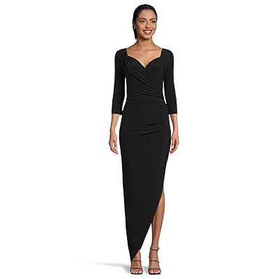 Norma Kamali Shoulder Sweetheart Side Drape Gown Women