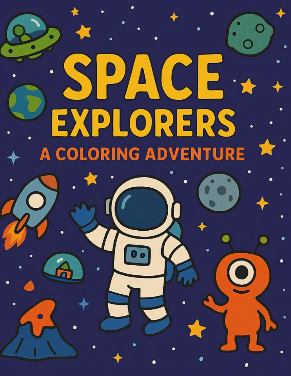 Space Explorers: A Coloring Book Adventure