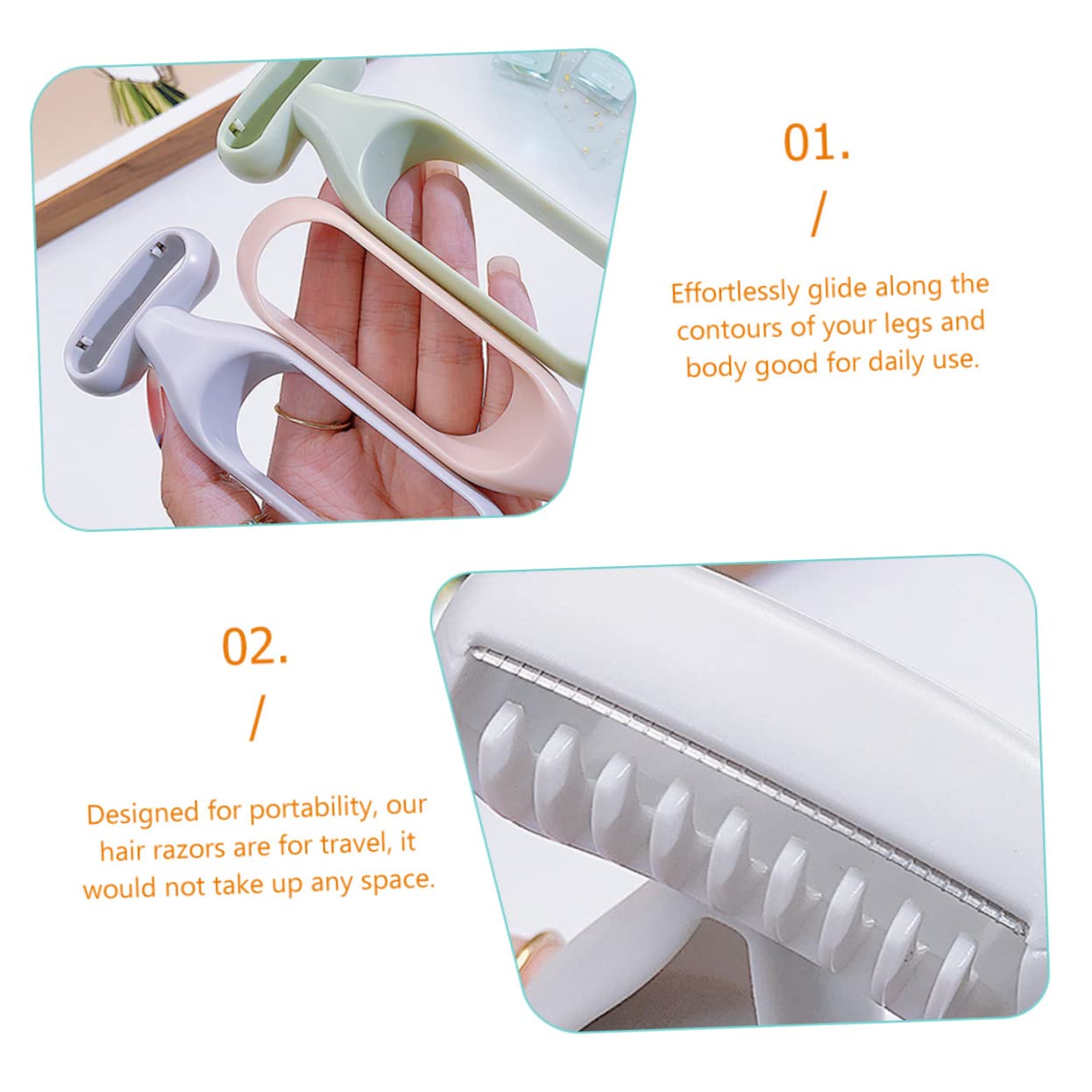 FRCOLOR 10pezzi Rasoio Per Trimmer Per Per Ascelle e Delicate Design Facile Portare