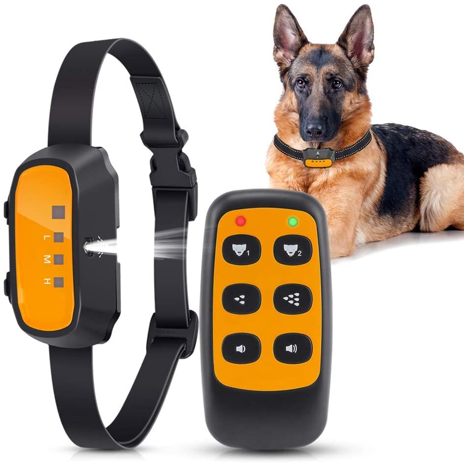 Citronella Dog Collar with Remote, Auto Citronella Bark Collar with Spray Beep Training Modes, Citronella Spray Collar with 3 Spray Levels Rechargeable Effective to Train 2 Dogs