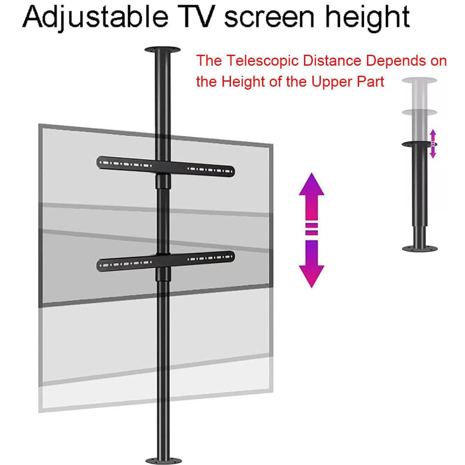 Soporte giratorio ajustable para TV, soporte de suelo giratorio de 360 grados para pantallas de 37 a 75 pulgadas, soporta hasta 110 libras, ideal para salas de estar y oficinas