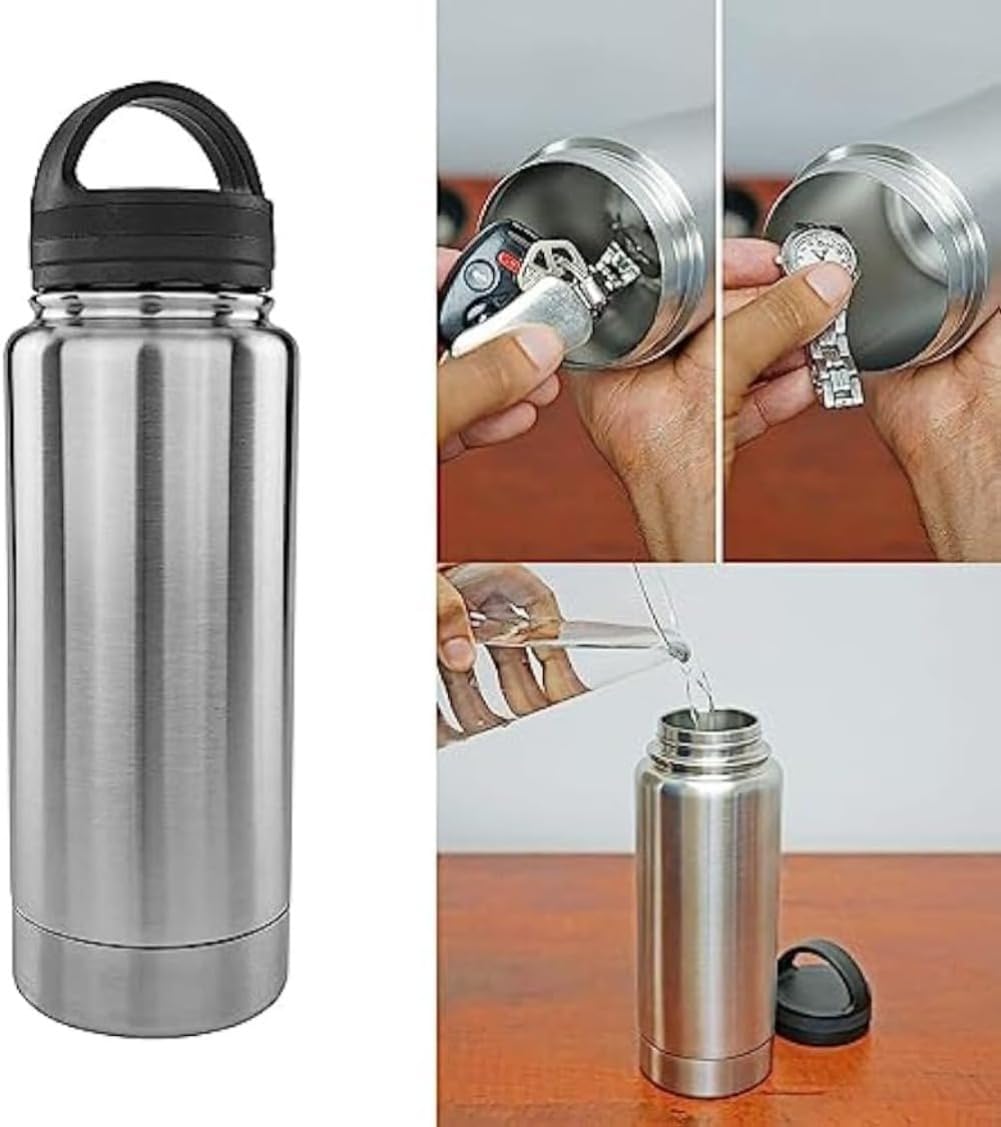 Amazon.co.jp: 偽装ウォーターボトル型隠し金庫 ステンレス製真空断熱