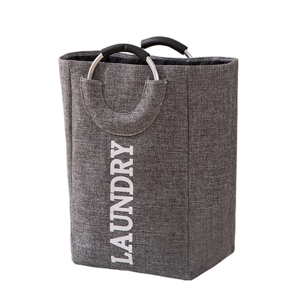 ETRGFTHU Clothes Storage Basket Household Foldable Laundry Large Capacity Design Sturdy Handle Waterproof and Moisture-proof Environmentally Friendly and Durable(Dark grey)