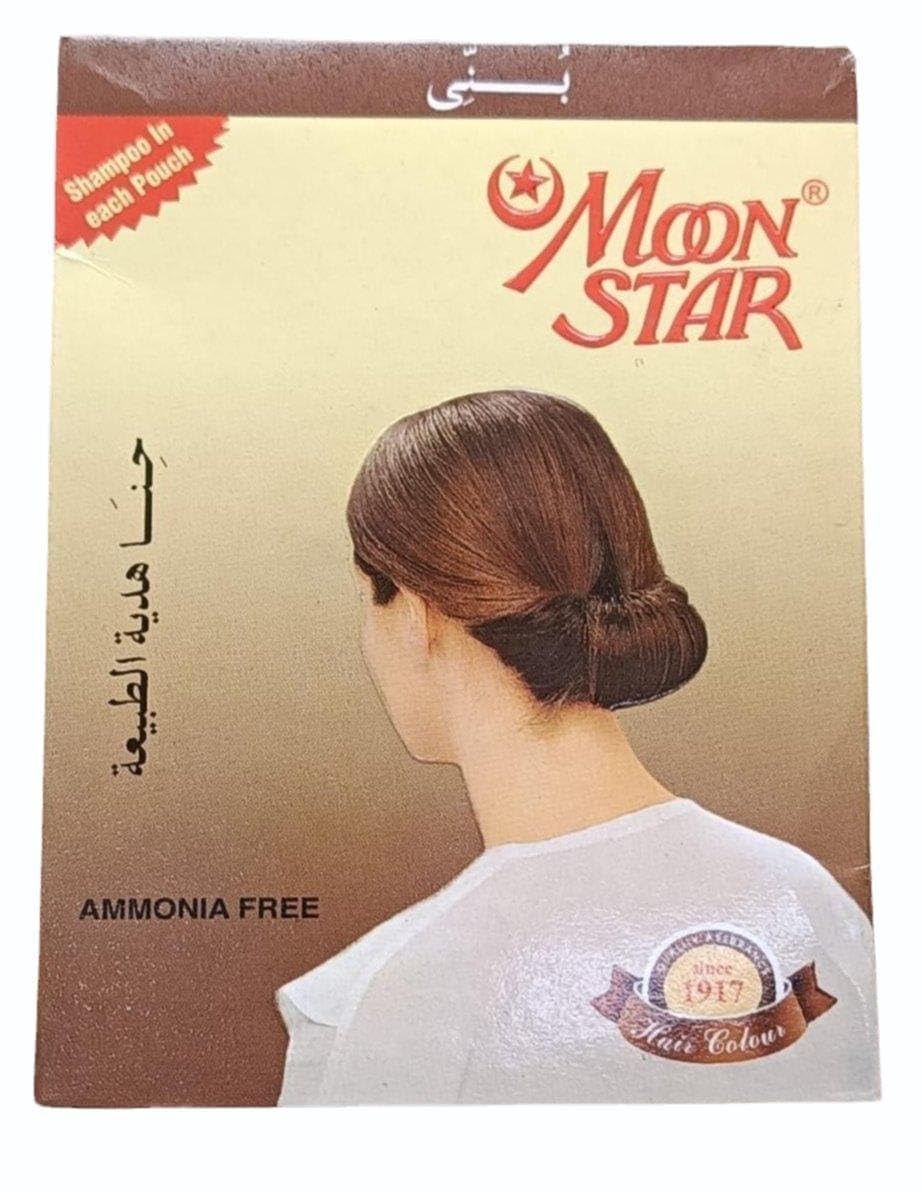 Moon Star Ammonia-Free Herbal Henna Brown Hair Colour, 60 Grams (6 Packs of 10 Grams Each)-image-34