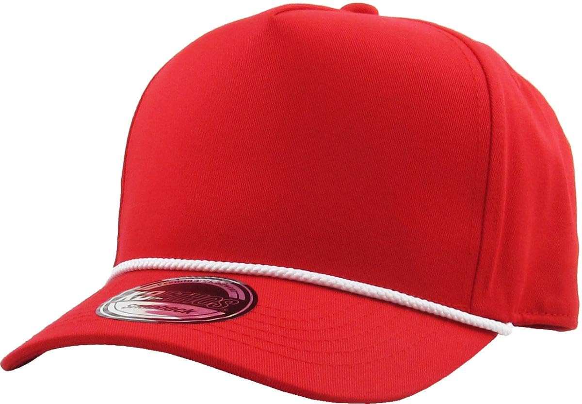 KBETHOS Pro Style 5 Panel Rope Baseball Cap with Adjustable Snapback