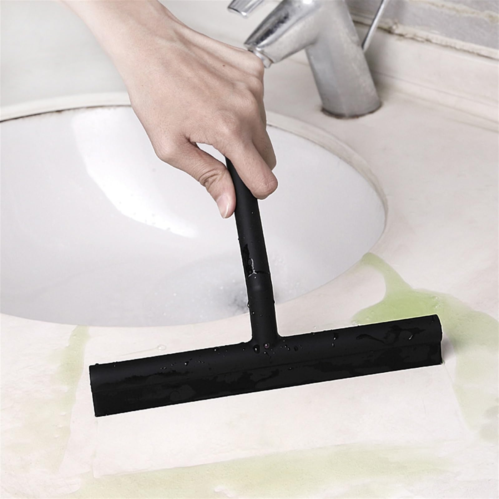 Rasquetas para Ducha, Escobilla de Cristal for Ducha, plástico, 2000 Gramos, Negro, Talla única
