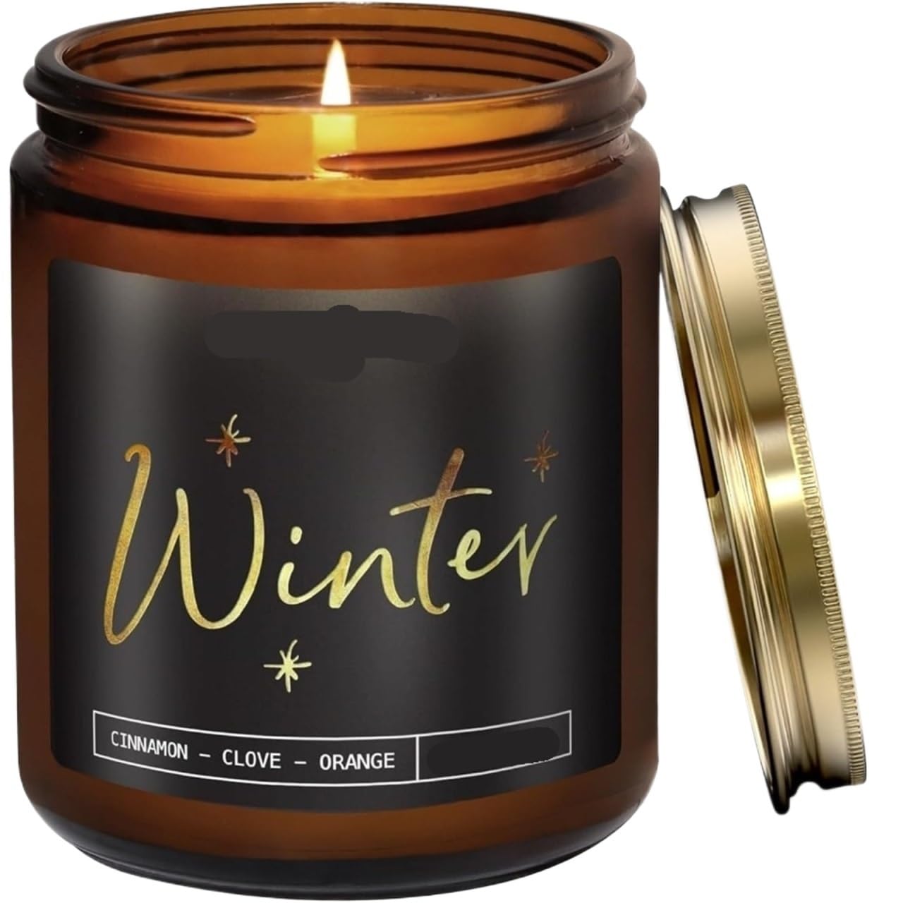 Candela profumata alla vaniglia alla cannella, candela di festa dell'olio essenziale per la decorazione invernale di Natale