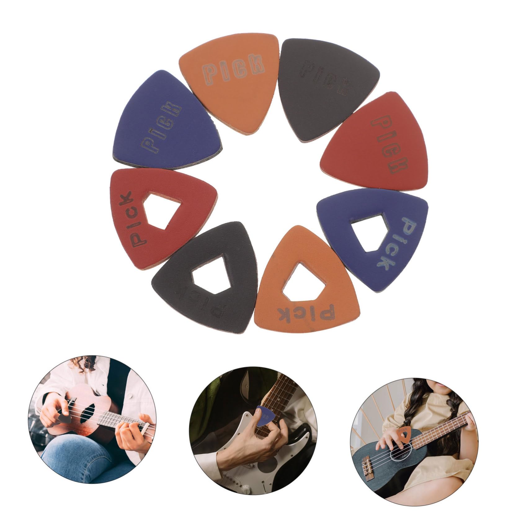 ibasenice 16pièces Médiators De Guitare Pour Guitare Folk Et Ukulélé Accessoires Et Confortables Pour Musiciens