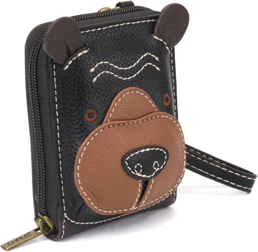 CHALA RFID Cute-C Credit Card Holder Wallet Wristlet - Women Faux Leather Cute-C with Strap - Image 2