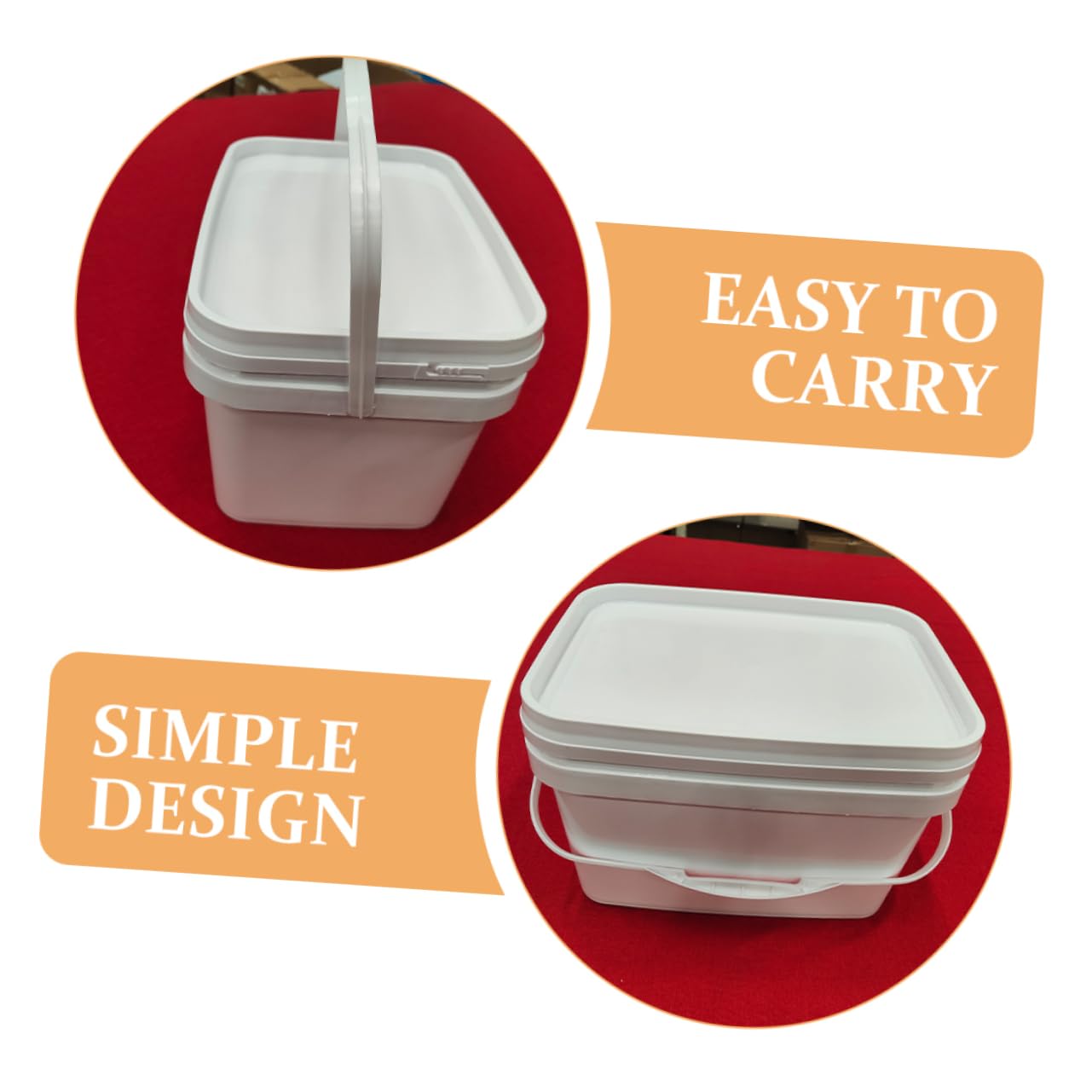 NUOBESTY Secchio per Vernice di Plastica Vuoto 10 Litri con Coperchio e Manico Portatile, Contenitore per Vernice Esterni in Pp Resistente per Pittura e Conservazione