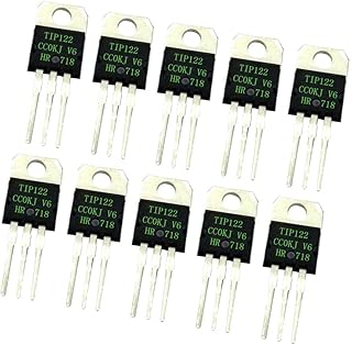 10 Pcs TIP122 Darlington Transistor Semiconductor Device 5A/100V NPN Cost-Effective and Good QualityStrong and Long-Lasting