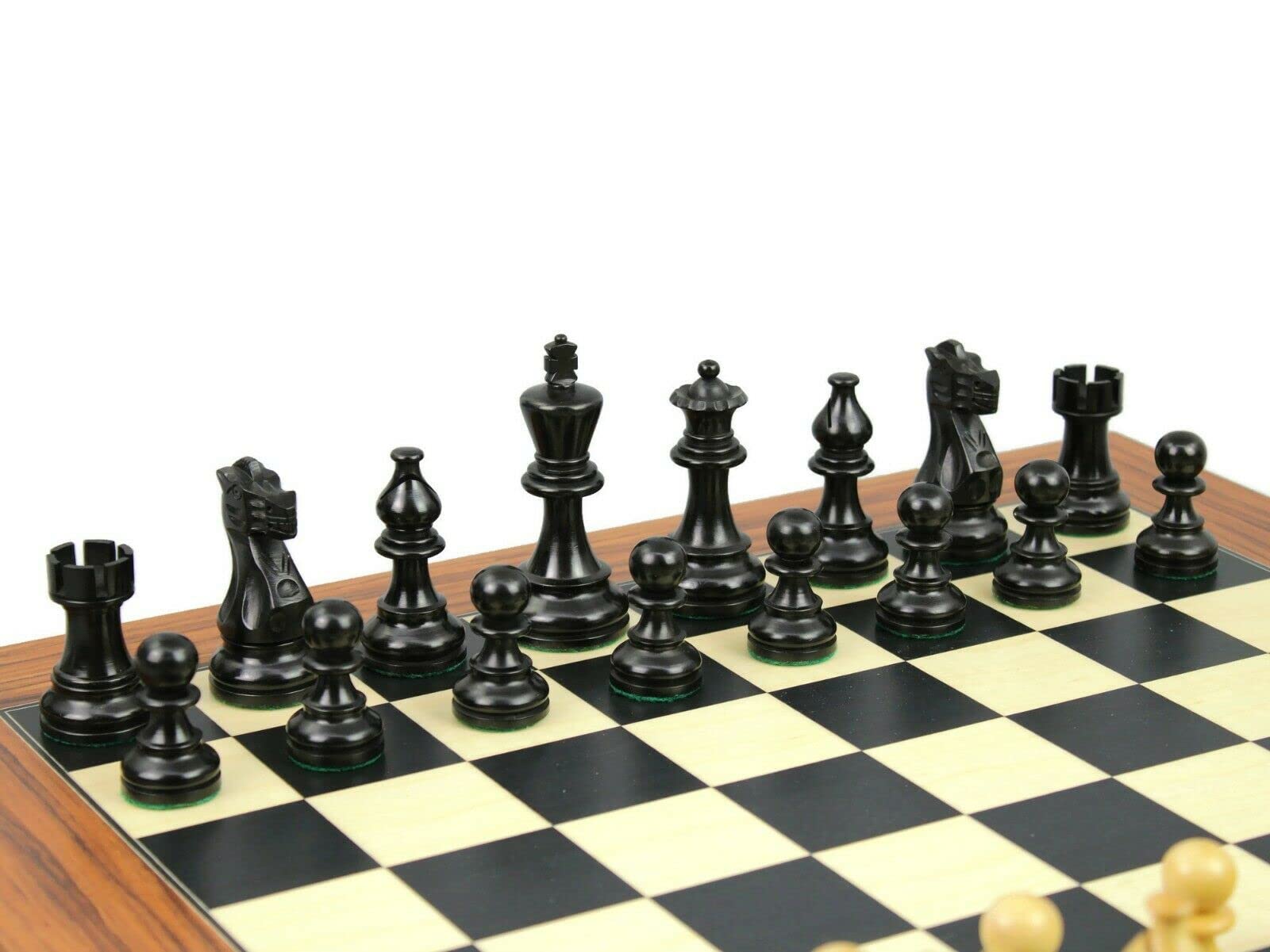 Set di scacchi in legno Palisander Board da 20 pollici ponderato Ebanizzato classico Staunton pezzi 9,75 pollici