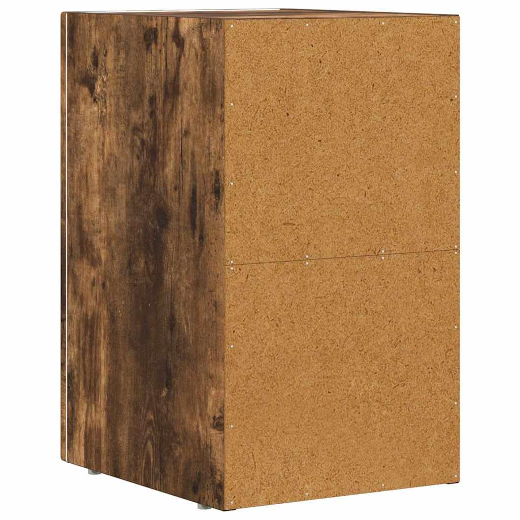 Mesita de noche moderna de madera de 29,5 x 35 x 50 cm con estantes para almacenamiento, diseño neutro para dormitorio, fácil limpieza y montaje