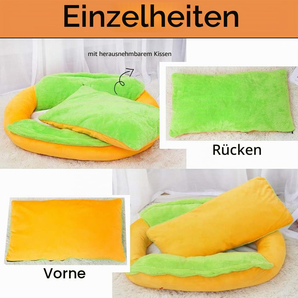 Corgi Hundebett, orthopädisch, niedlich, beruhigend, orthopädisch, klein/mittel/groß, Korbgeflecht, Anti-Angst, Memory-Schaum, fusselfest, unzerstörbar, bequem, Schlafhöhle