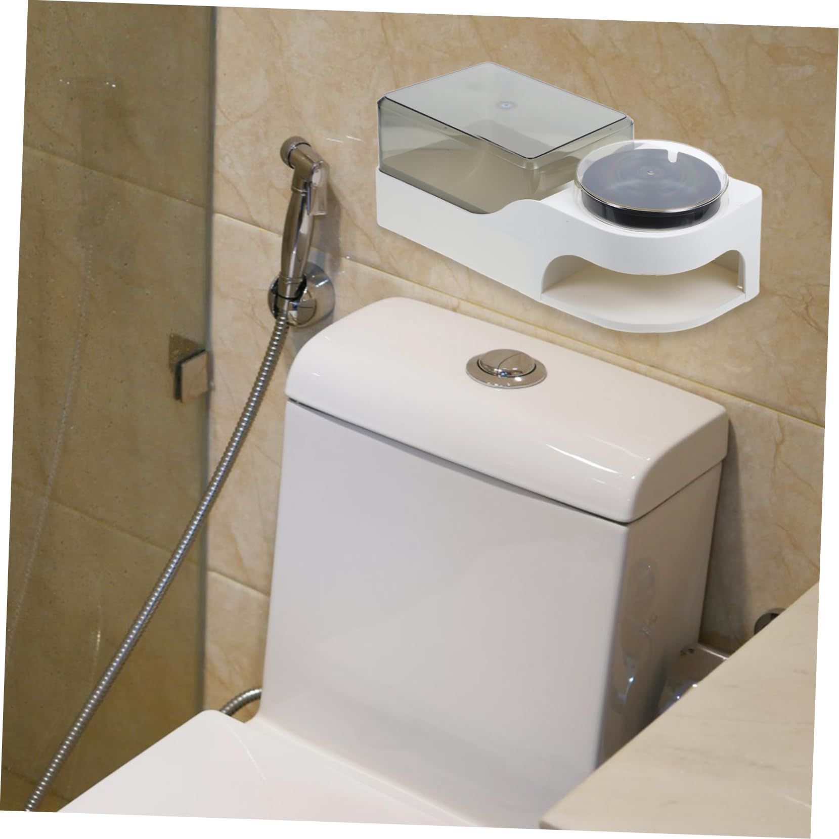 Alipis Porta Carta Igienica senza Foratura Colonnina Portarotolo da Bagno Porta Parete Organizzatore di Spazio Design Elegante per Casa e Ufficio