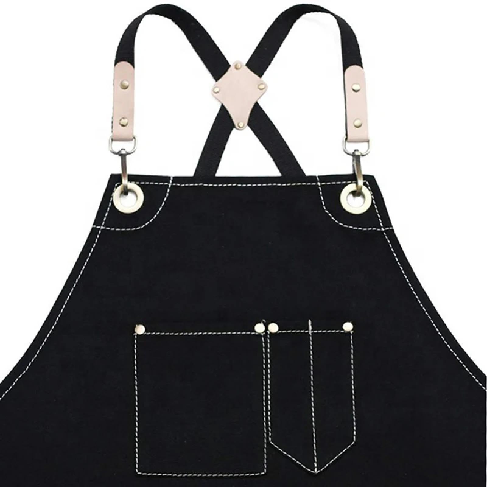 Delantal Cocina Baberos Delantal De Lona Ropa De Trabajo Unisex para Hombres Babero Cocina Ajustable para Mujer con Bolsillos para Herramientas Delantales De Cocina
