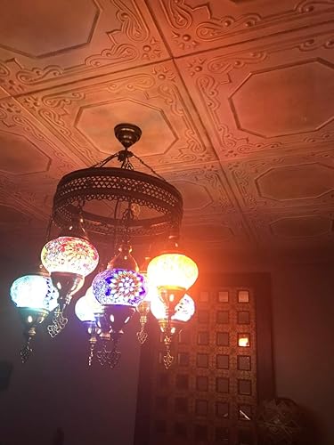 Miniatura 6 de A La Maison Ceilings R32c Topkapi Palace - Azulejos de espuma para techo (21.6 pies cuadradoscaja), paquete de 8, color blanco liso