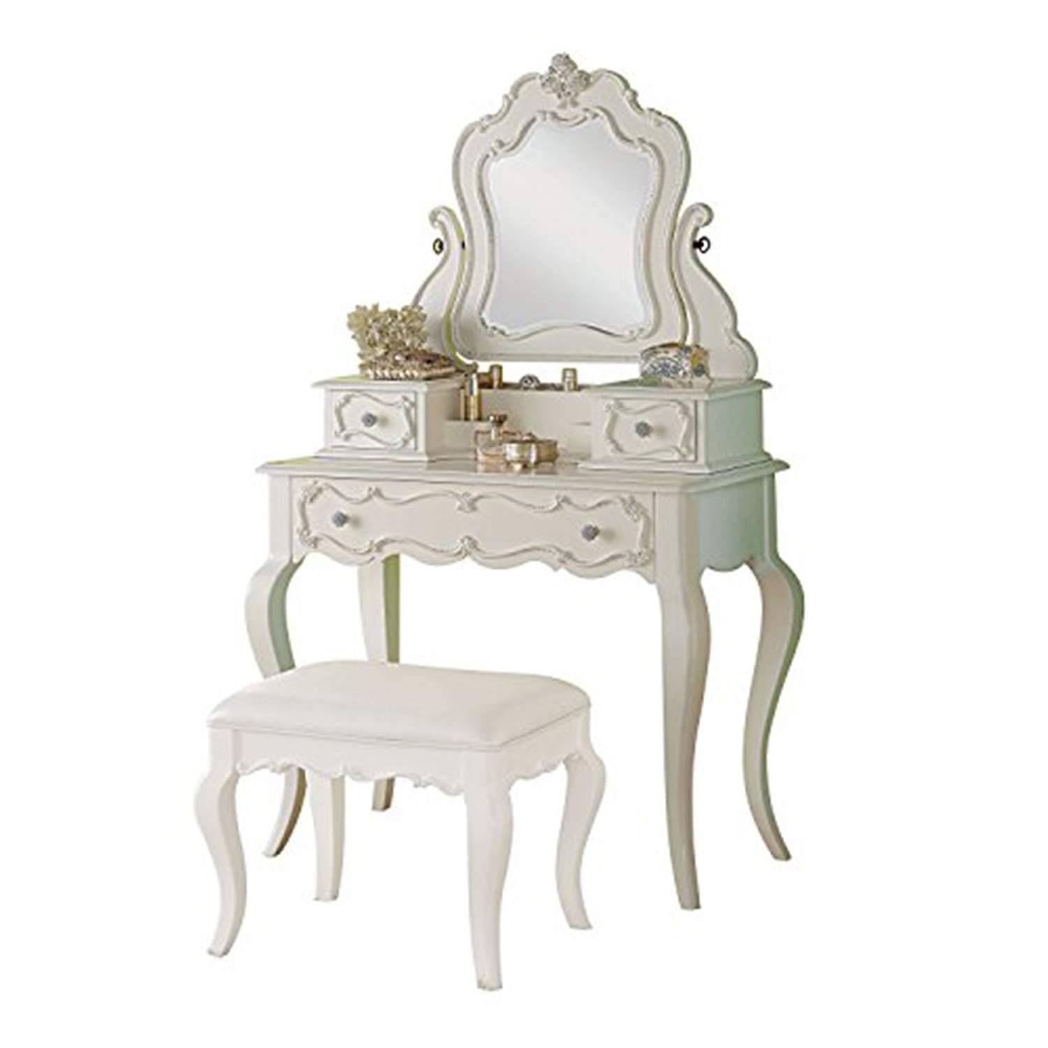 ACME Edalene Vanity & Mirror - - Pearl White (incomplete- mirror only)