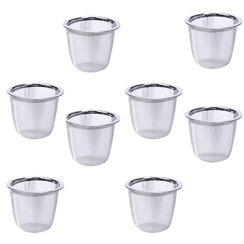 Cabilock Teefilter Aus Edelstahl – 8 Stück, 5 Cm, Für Losen Tee & Gewürze