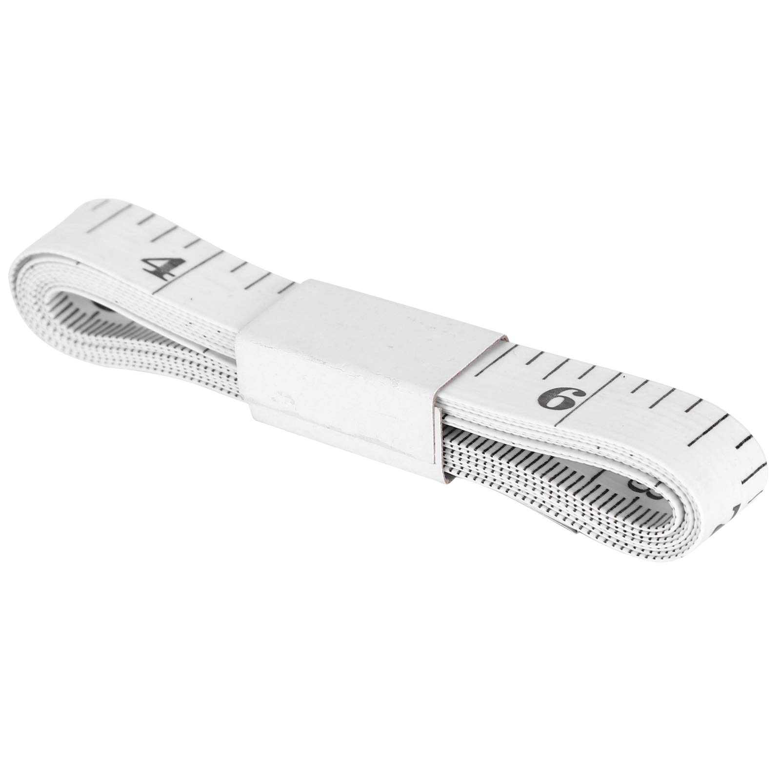 100 unidades de cinta métrica suave, regla de costura de plástico flexible para medir el cuerpo, cinta de sastre con doble escala y extremos de metal para medir superficies curvas
