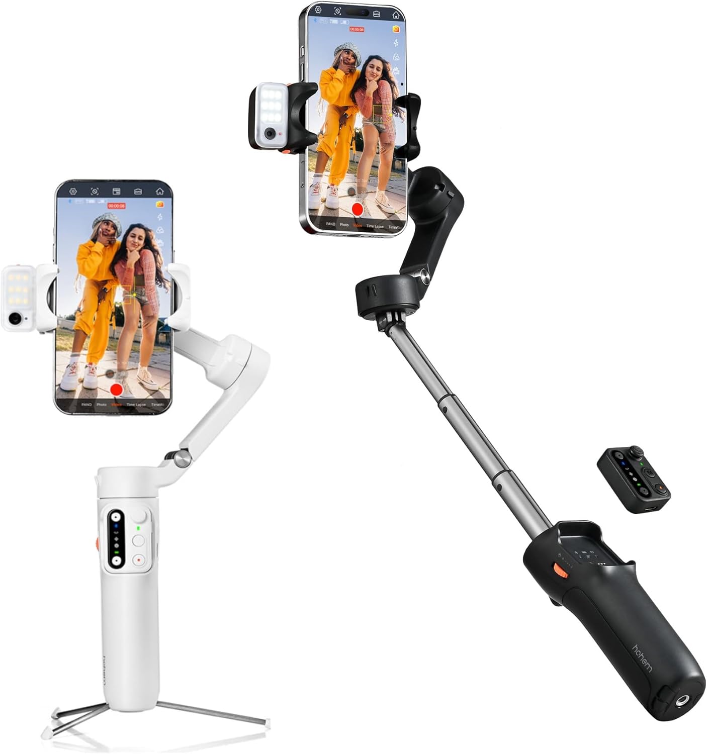 hohem iSteady V3 Gimbal Stabilizer for iPhone, 3-Axis Phone Gimbal, Magnetic AI Tracker, Built-in Extendable Rod & Tripod, Detachable Remote Control, Gimbal Stabilizer for Travel, Vlog, TikTok