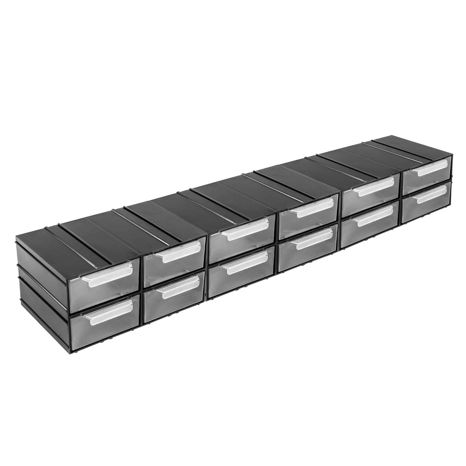 12 pezzi scaffale per cassetti espandibili, modulo combinato, trasparente