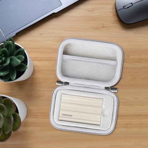 Vista 6 de Lacdo Funda rígida de transporte para Samsung T7 Shield/Samsung T7 / Touch unidades de estado sólido portátiles de 500 GB 1 TB 2 TB 4 TB USB 3.2 SSD