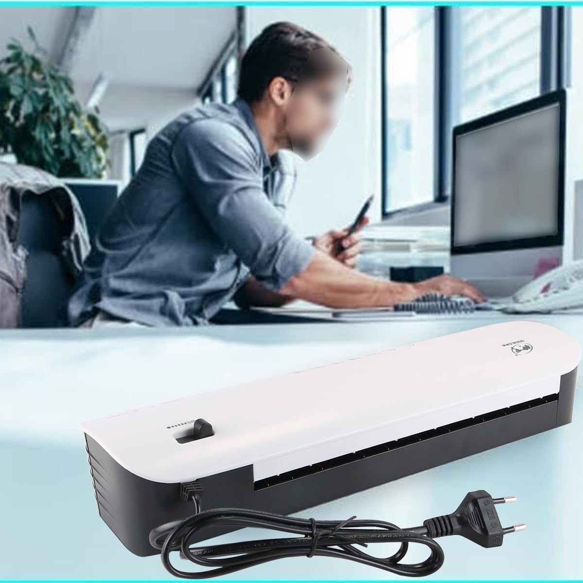 Laminator A4, 5 w 1, 13-calowa maszyna do laminowania na zimno i termicznie z obcinarką do papieru i zaokrąglarką rogów, szybkie nagrzewanie