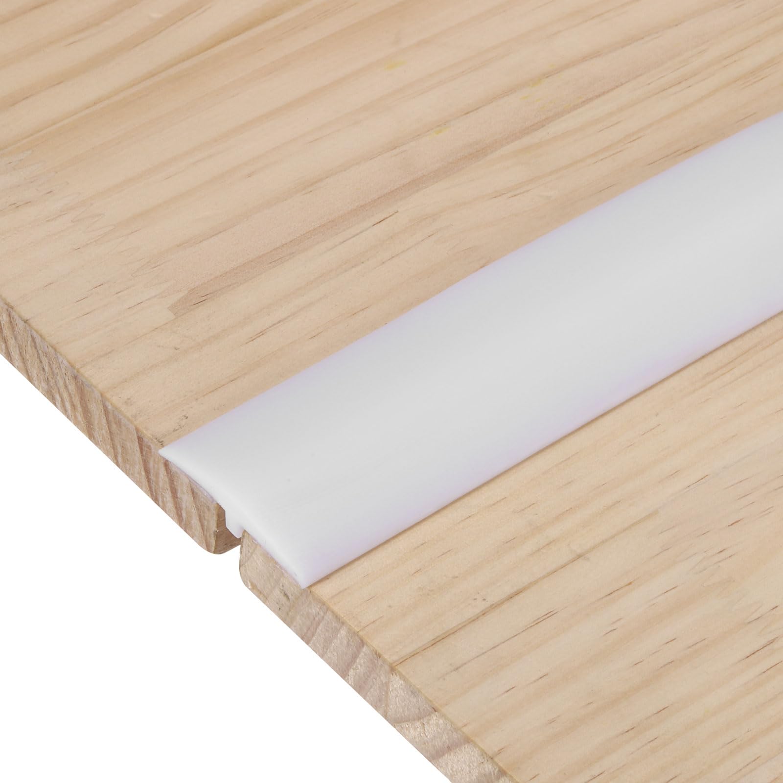 sourcing map T-Molding Transition Strips, 92cm x 4cm (L x W) PVC, White