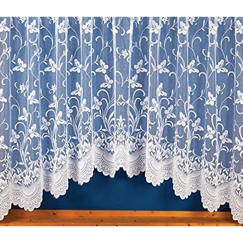 Ians Emporium Spring White Net Curtain Jardiniere A45-254cm x 114cm (100" x 45") Cover