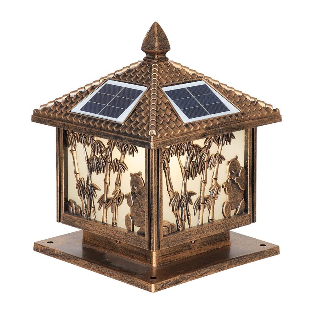 Lampes de poteau d'extérieur solaires et étanches pour jardin