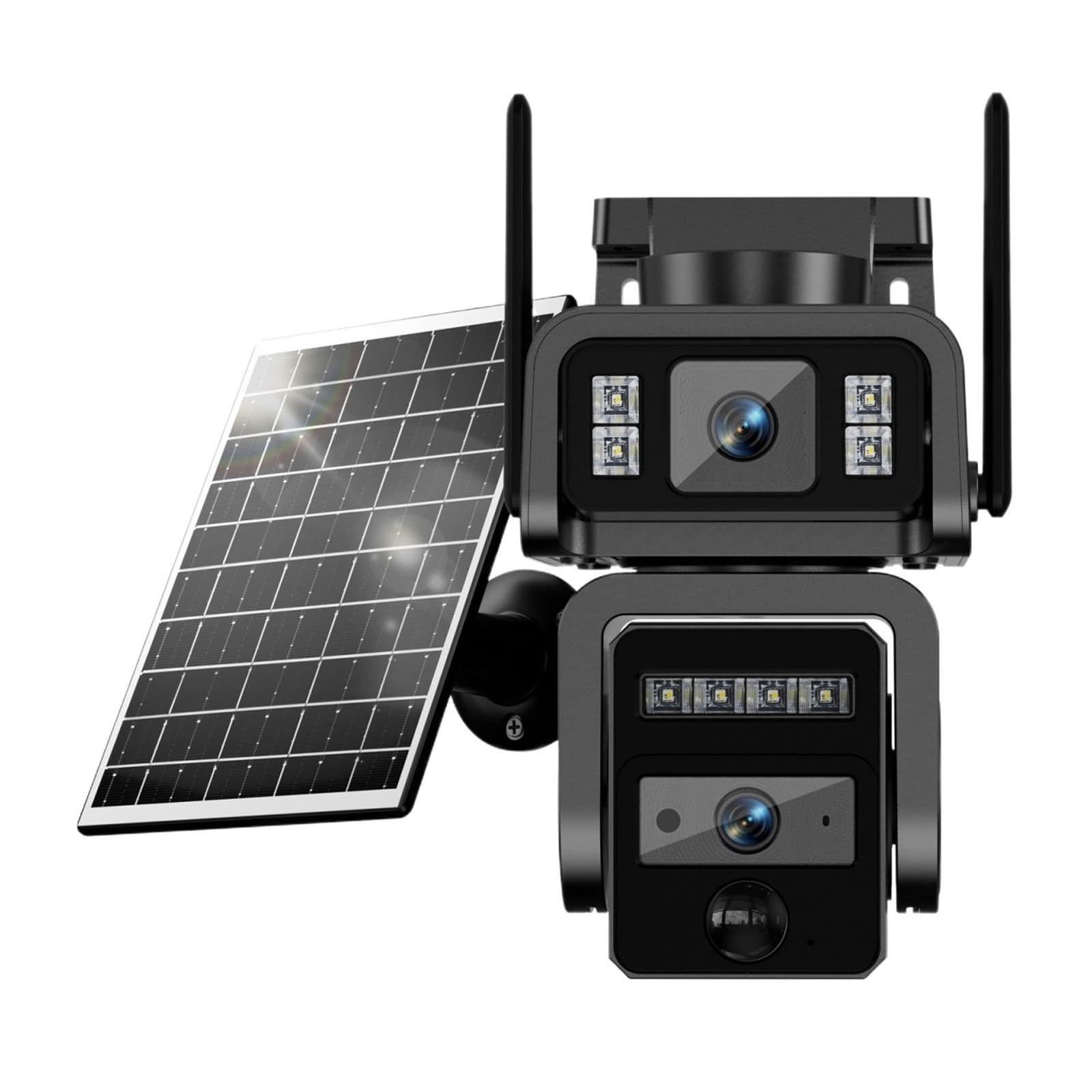 JVDDI Dual Lens Solar Camera WIFI Security Outdoor Surveillance Camera Solar Panel With Battery CCTV Security PZT IP Cameras