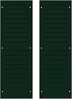 Vista 7 de Persianas para cobertizos con listones de 9 pulgadas de ancho x 27 pulgadas de alto para cobertizos, casas de juegos y gallineros, 1 par (blanco)