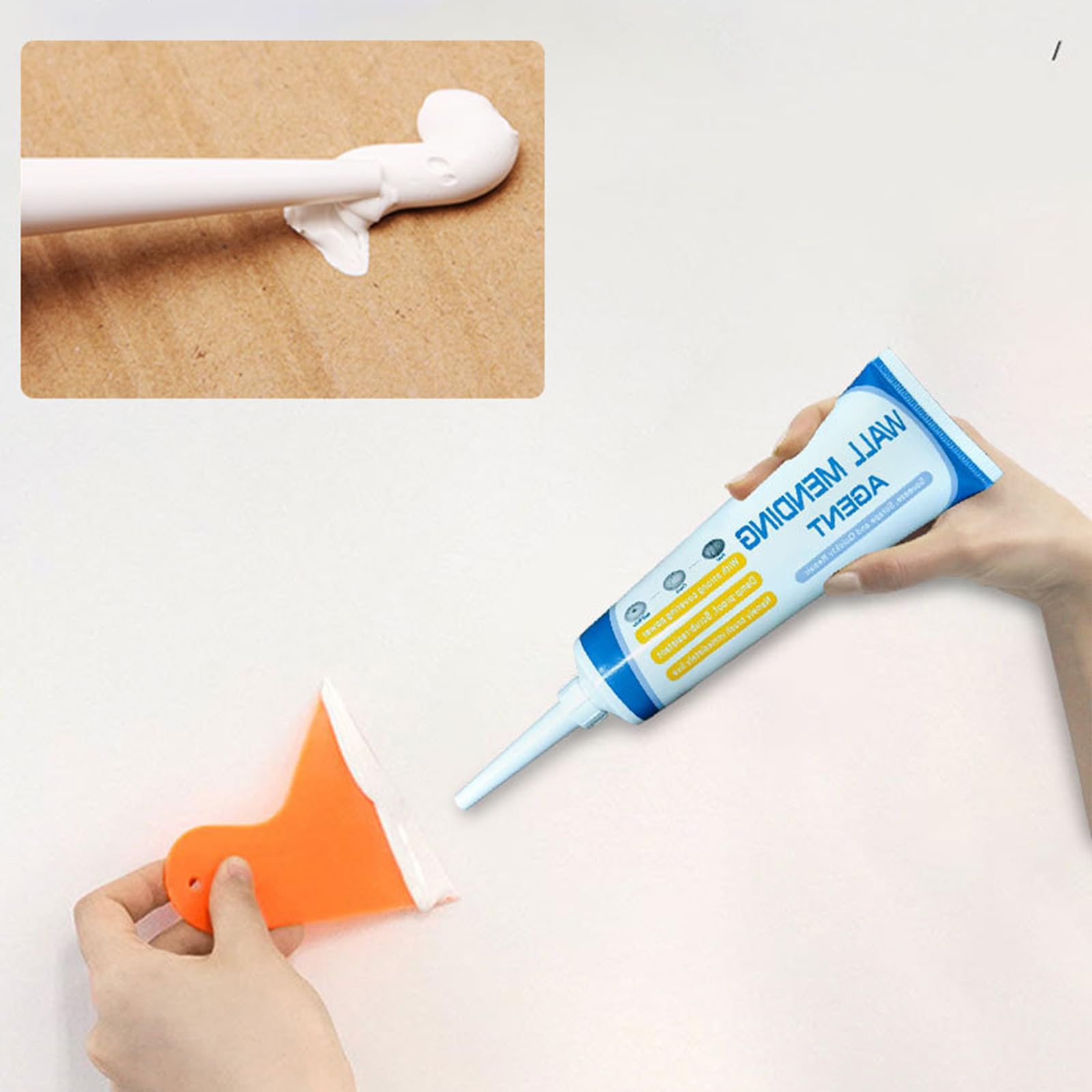 Wandreparaturset mit haftender Spachtelmasse for Risse & Löcher, schnelle & einfache Wandreparatur