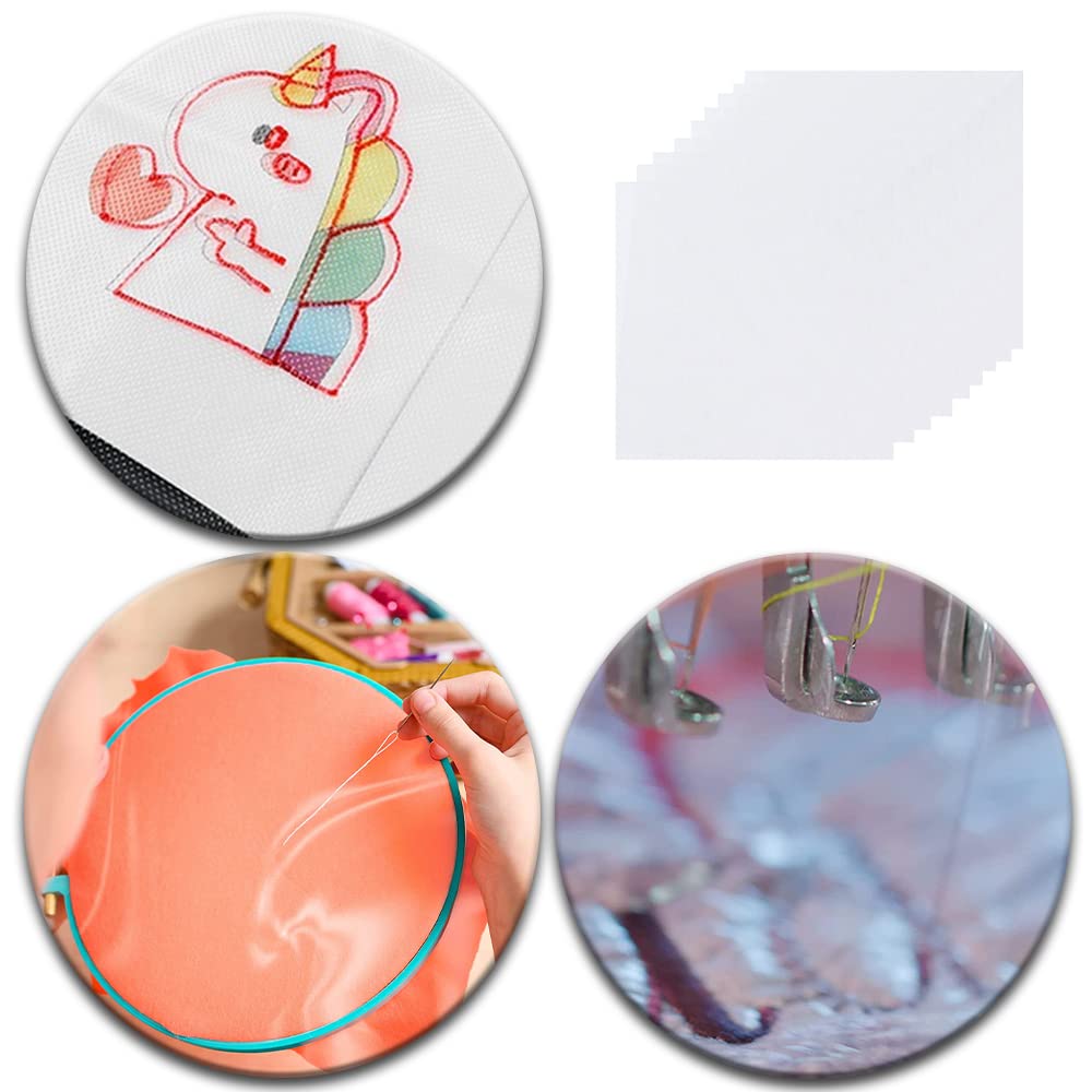 16 Blatt Stick-Transferpapier – Transparent, Wasserlöslich Für Stickerei Als Stabilisator & Topping