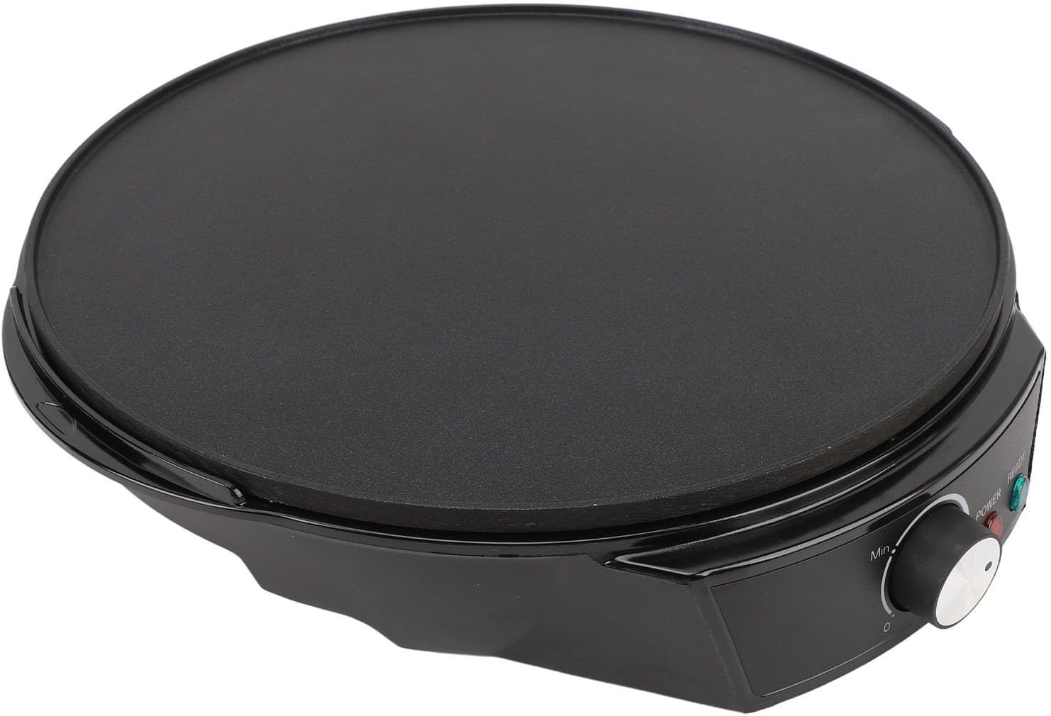 Semme 11.8 Inch 900W Electric Griddle Crepe Maker with Temperature Control Accessories for Pancakes Blintzes and Easy Breakfast Prep