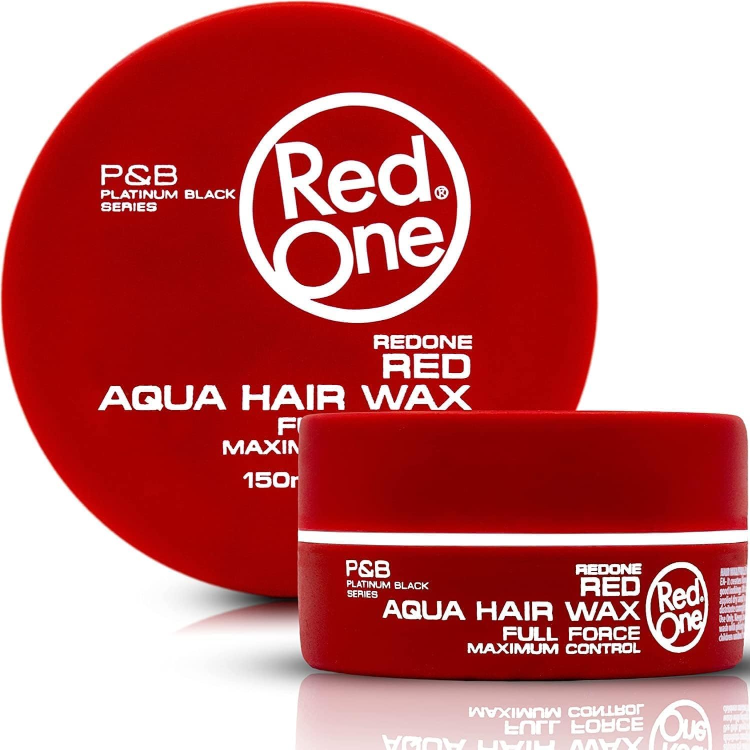 RedOne Aquatische haarwas, rood, 150 ml, randcontrole, ultra-grip, haarwax voor mannen en vrouwen, aardbeigeur, maximale controle