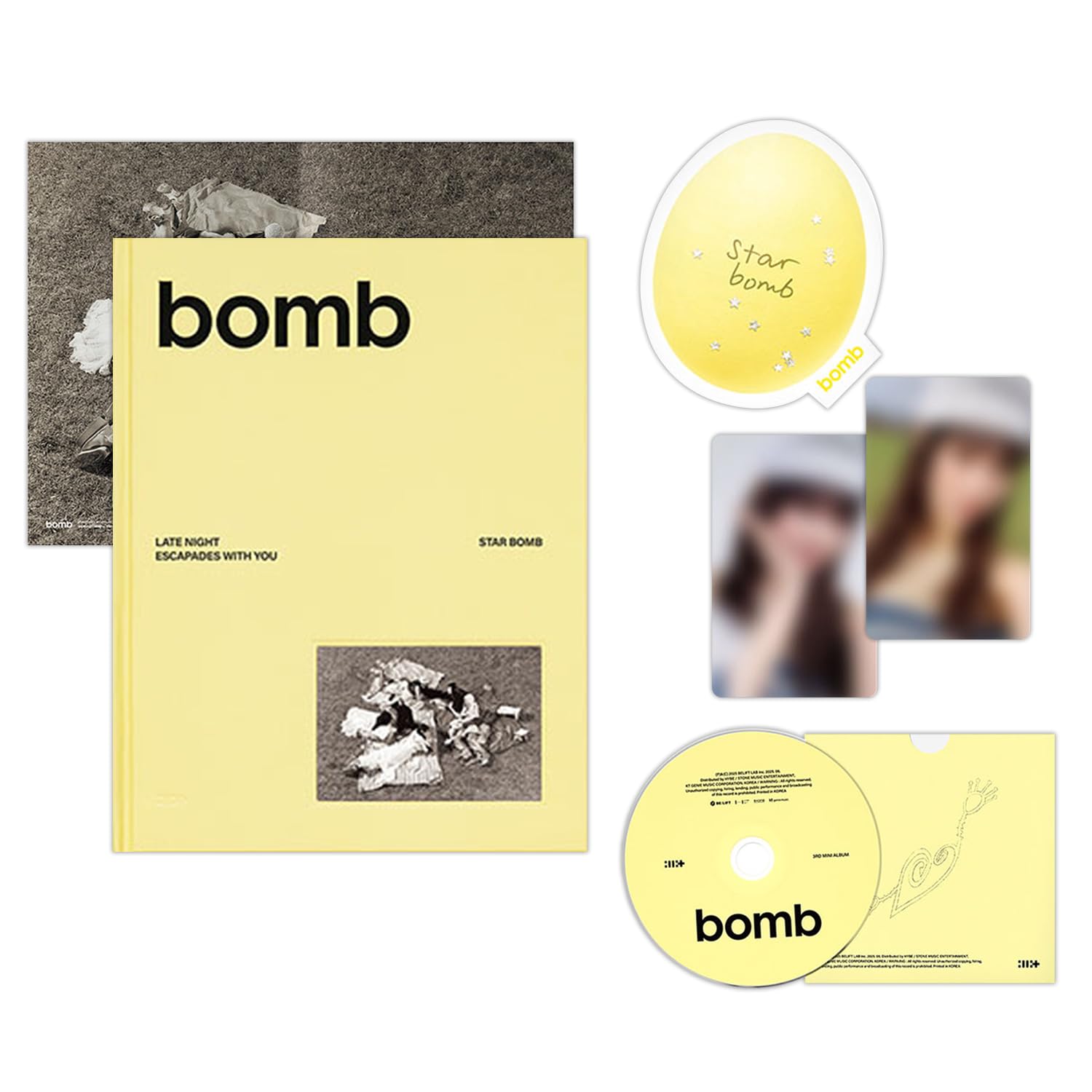 ILLIT - 3rd Mini Album [bomb] (STAR BOMB ver.) Lenticular Photobook + CD-R + Sticker + Poster + Photocard