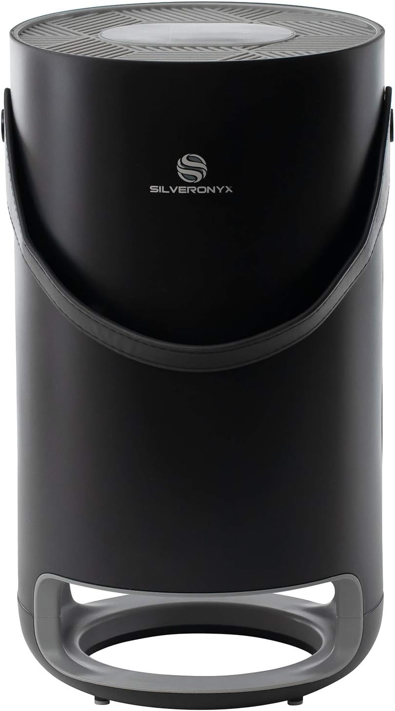 HEPA Air Purifier for Home Allergies Pets Hair in Bedroom, True HEPA Filter 3-in-1 Cleaner, Removes Pet Dander, Odor, Dust, in Living Room, Office, Desktop, Portable, Sleep Mode, 3-Speed, Black