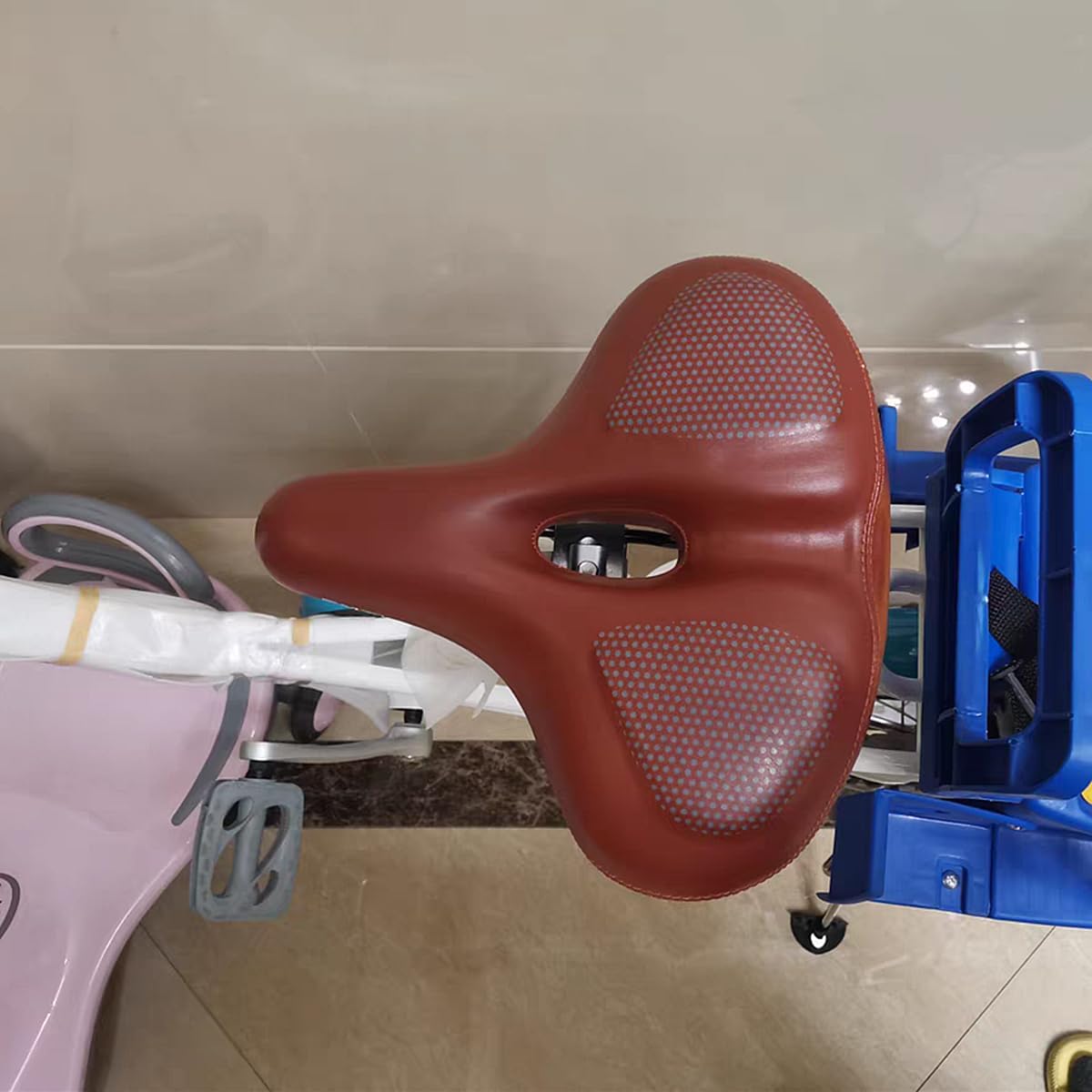 Oversized Bike Seat Wide Comfort Bike Saddle Cushion for Women & Men, Large Bike Seat Universal for Road Bike, Spin Bike and Cruiser Bicycle