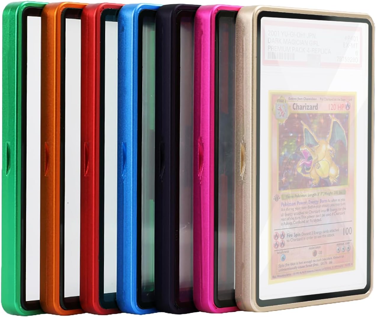 PSA & CGC Slab Protector, Metal Slab Bumper Case UV Resistant -Graded Grade Guard Stackable Magnetic Aluminum Card Holder for Graded Display Cards Sleeves Protection Layer (Red)