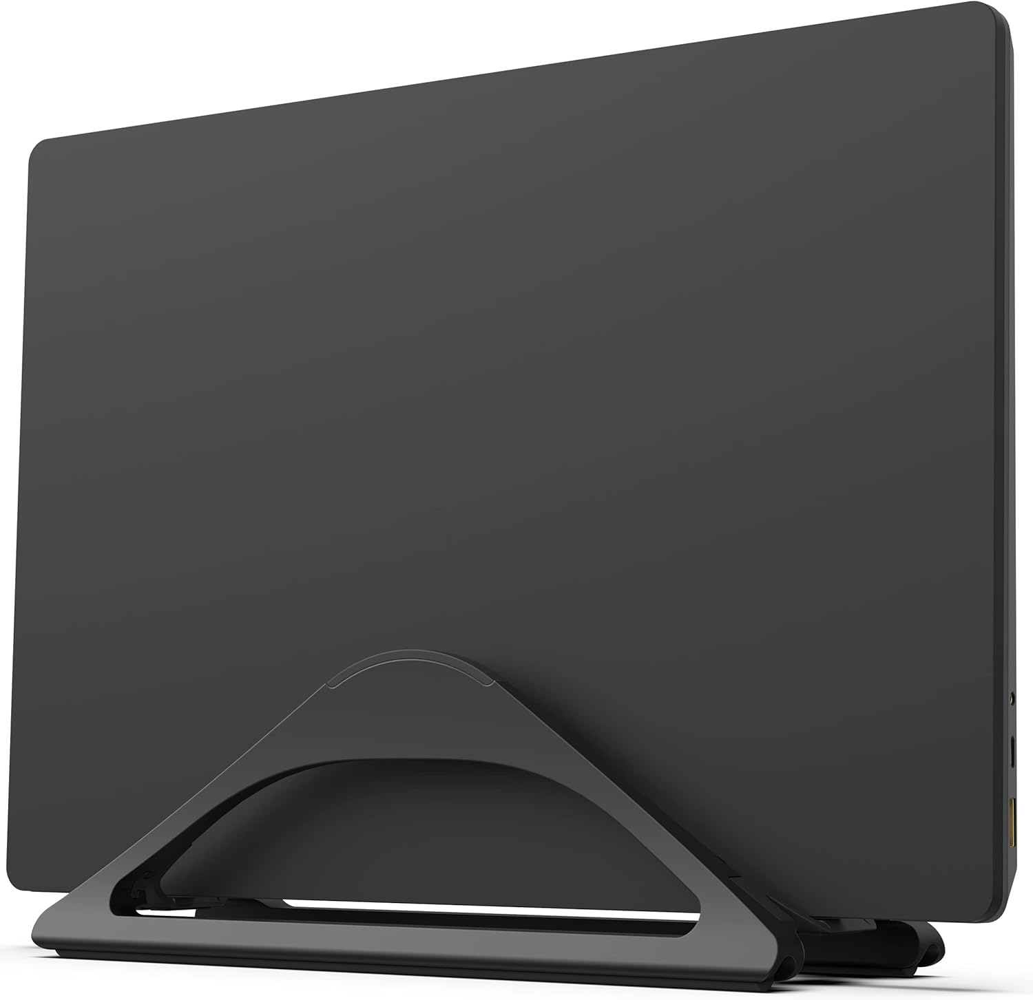 HumanCentric Vertical Laptop Stand for Desks in Matte Black