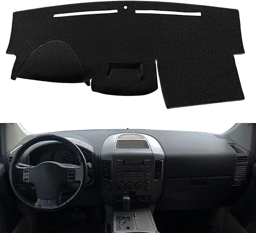 Miniatura 8 de Tapete de cubierta de tablero personalizado para Nissan Armada 2004 2005 2006 2007Titan 2004-2012 sin navegación, cubierta de tablero (gris oscuro)