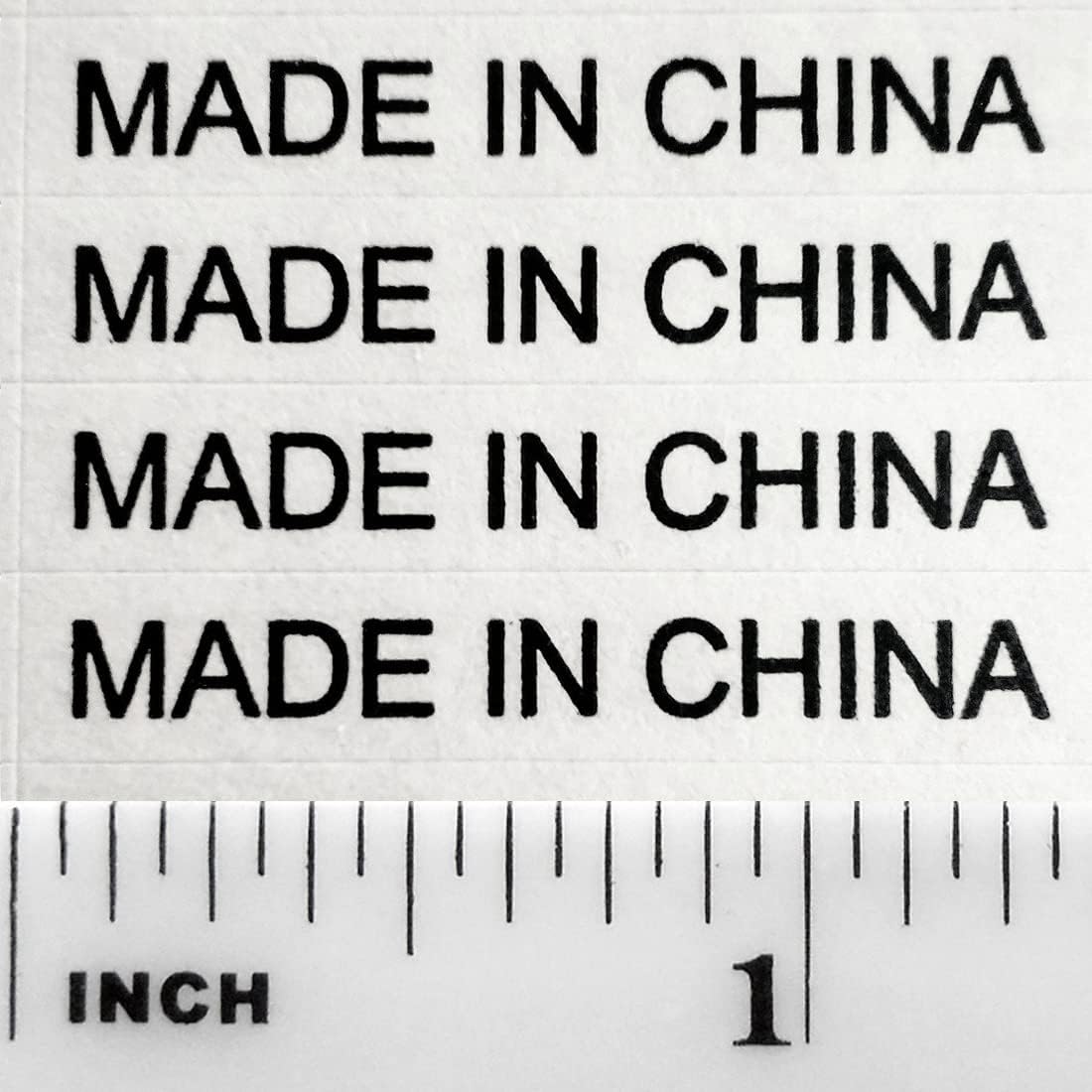 1000+ Made in China Stickers White Rectangle Kiss Cut Self Adhesive Labels by First-Rate Gifts. Show Country of Origin on China Imported Products