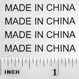 1000&plus; Made in China Stickers White Rectangle Kiss Cut Self Adhesive Labels by First-Rate Gifts&period; Show Country of Origin on China Imported Products