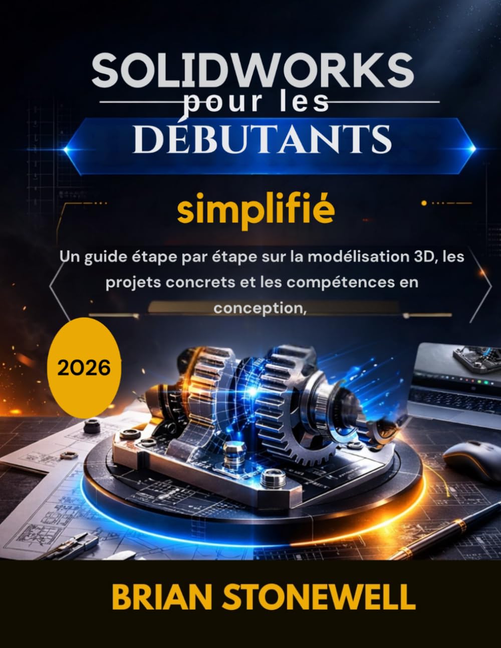 SolidWorks simplifié pour les débutants: Guide étape par étape de la modélisation 3D, des projets concrets et des compétences en conception