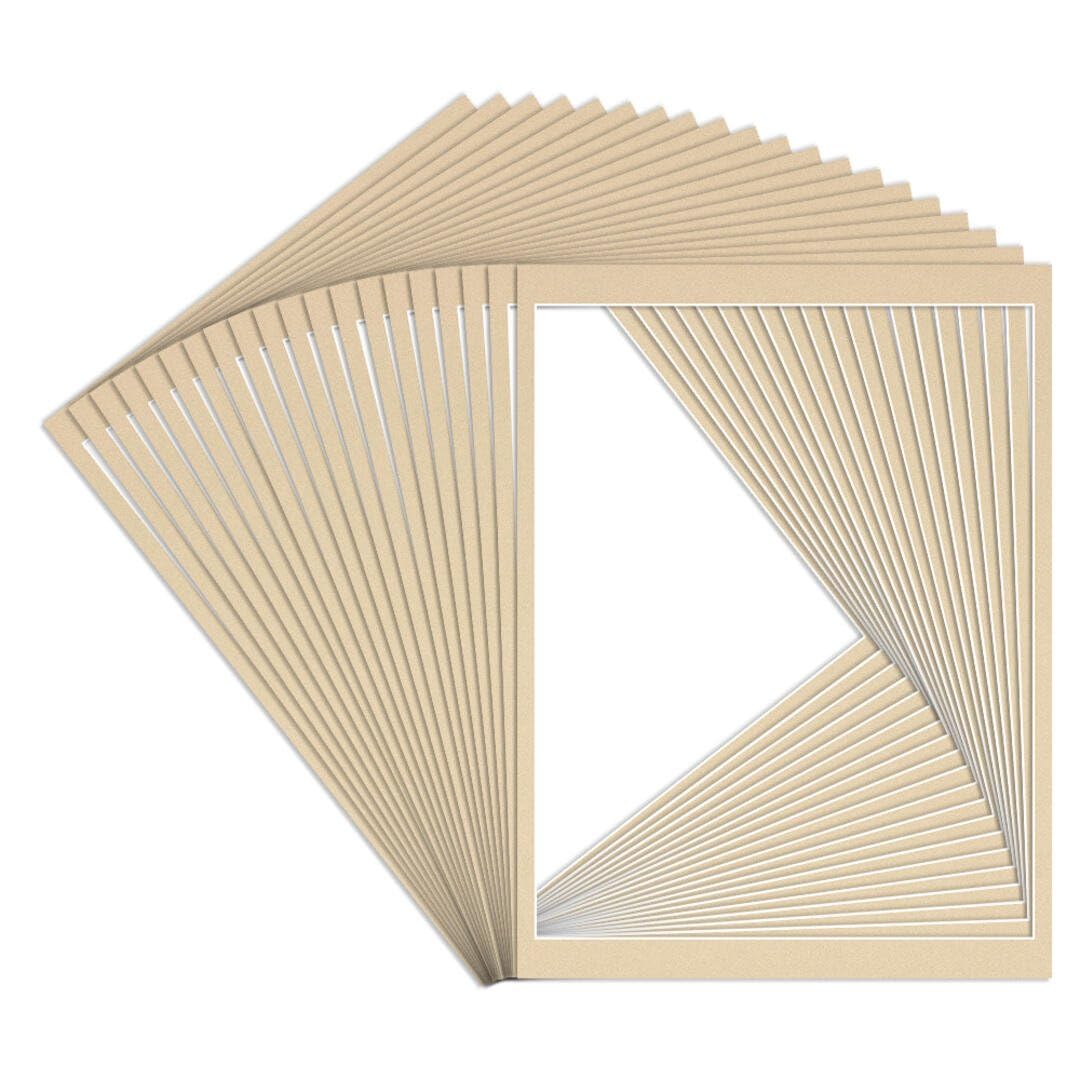 Procut Global 16x12" Ivory Picture Mounts to Fit 14x11" Aperture - Precision Cut Cardboard Photo Mount - Ideal for Frames, Prints, Artwork & Certificates - Sizes & Colours Available - 20 Pack