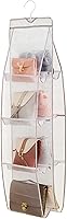 Vista 1 de AARAINBOW 1 Pack Hanging Handbag Purse Organizer for Closet, Hand Bag Organizer Holder 8 Pockets, Space Saving Wardrobe Purse Storage Organizer for