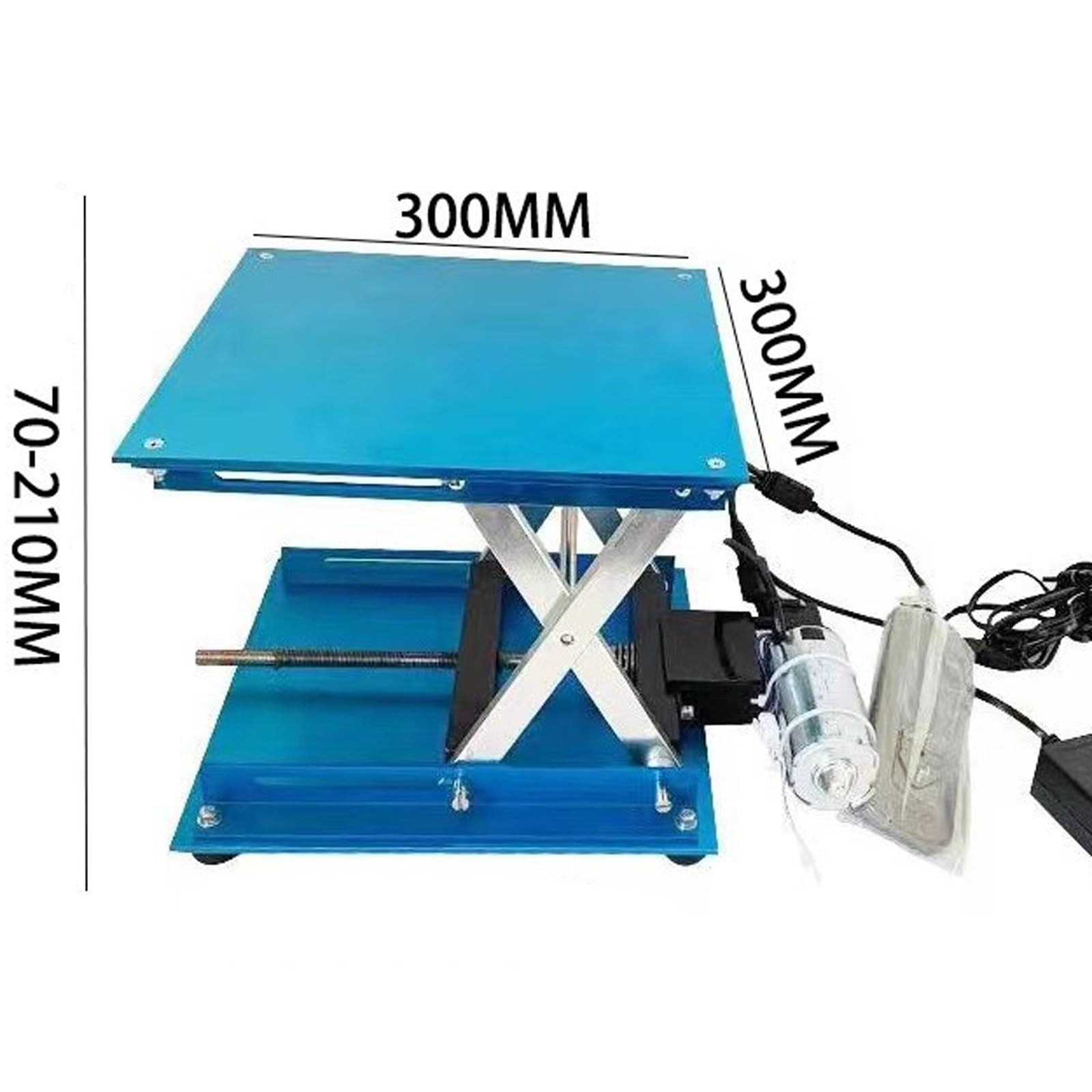 Elektrische Hebebühne, Aluminium-Hebeausrüstung, Tragfähigkeit 25 kg/30 kg, verstellbare Höhe für Labor und Industrie, 300 x 300 mm